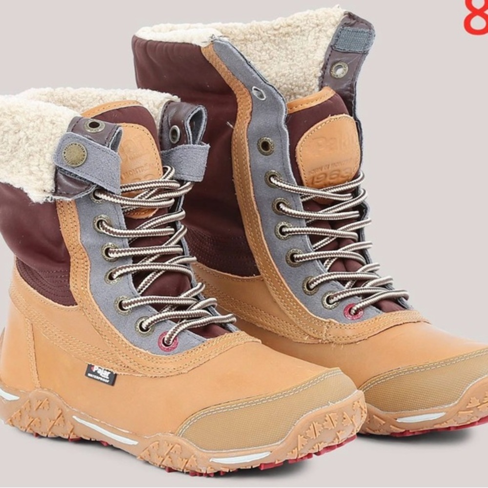 Pajar Tan and Burgundy Winter Boots